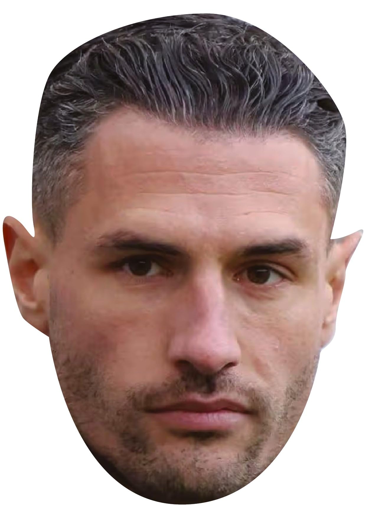 FoxyPrinting Fabian Schär Newcastle United Face Mask – Newcastle Football Player Celebrity Card Mask – Celebrity Mask for Stag Do, Hen Night, Fancy Dress & Costume Parties, Ready to Wear