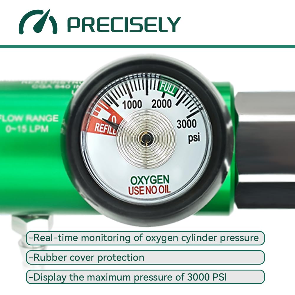 Amazon.com: Oxygen Regulator CGA 540 Connection, Adjustable Flow 0