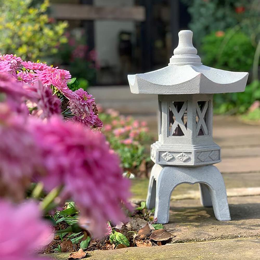 Dekoracja ogrodowa ozdoba solarna pagoda ogród podwórko rzeźba latarnia zen azjatycka dekoracja światło na patio podwórko