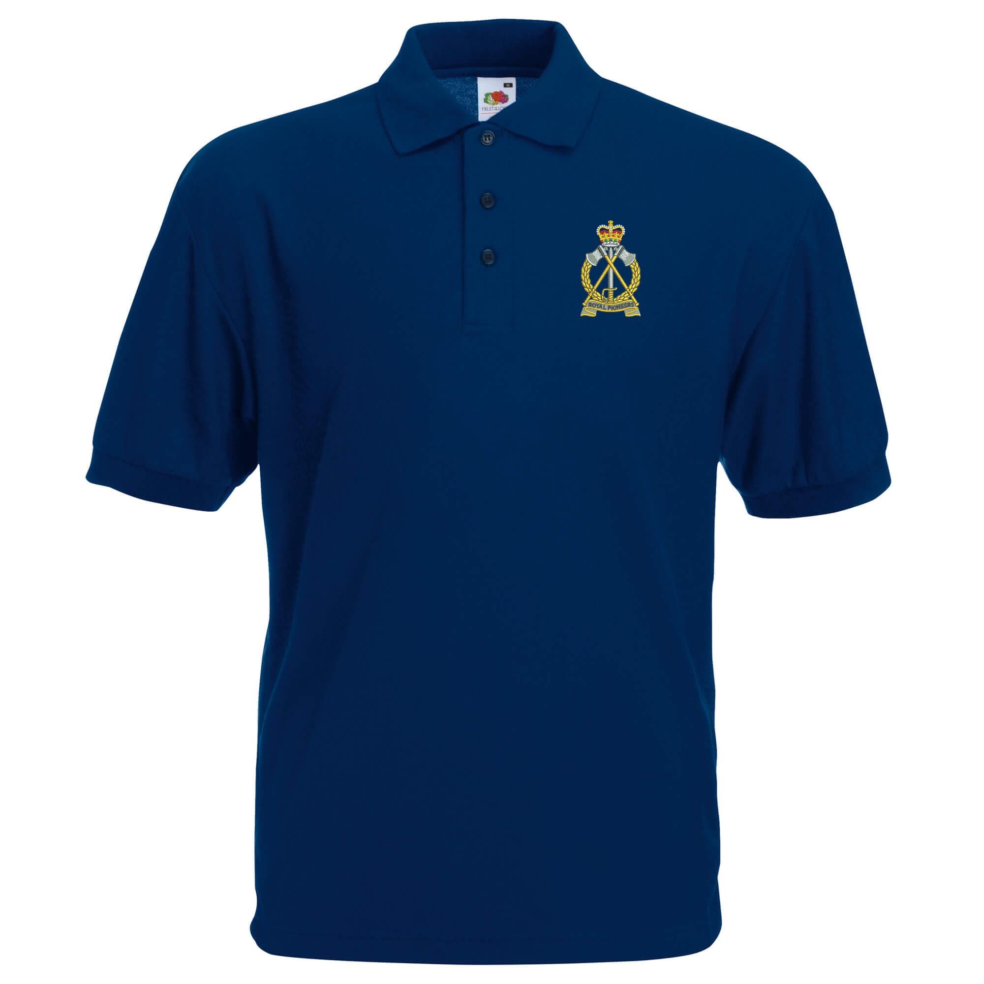 Pineapple Joe's Men's Navy Royal Pioneer Corps Embroidered Polo - Large