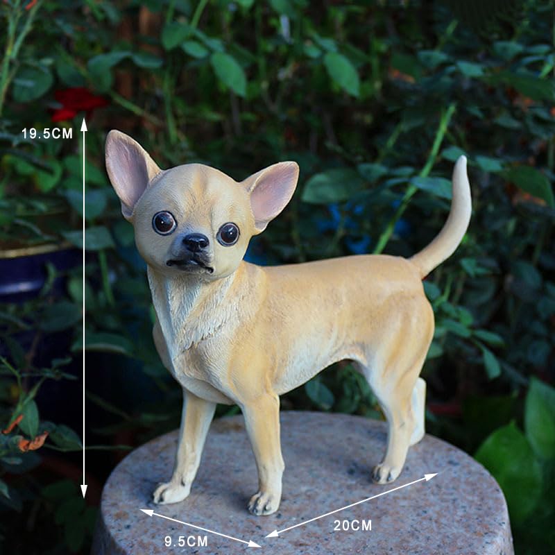 Amazon.co.jp: 庭の犬の像、かわいいチワワ犬の記念彫刻、屋外防水樹脂