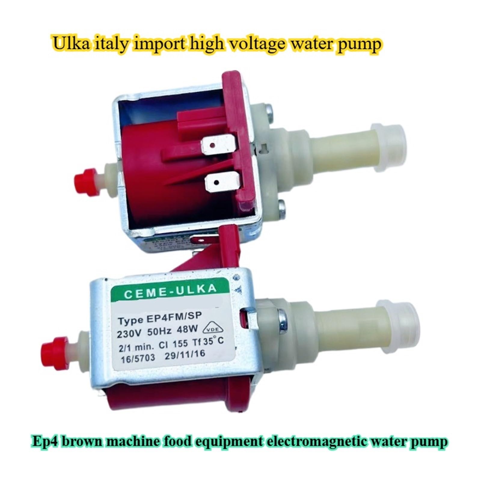 Pompa olio idraulico Pompa idraulica a ingranaggi Pompa elettromagnetica mini da 48 W per macchina da caffè, pompa a stantuffo, pompa ad alta pressione, portata 50 cc/min