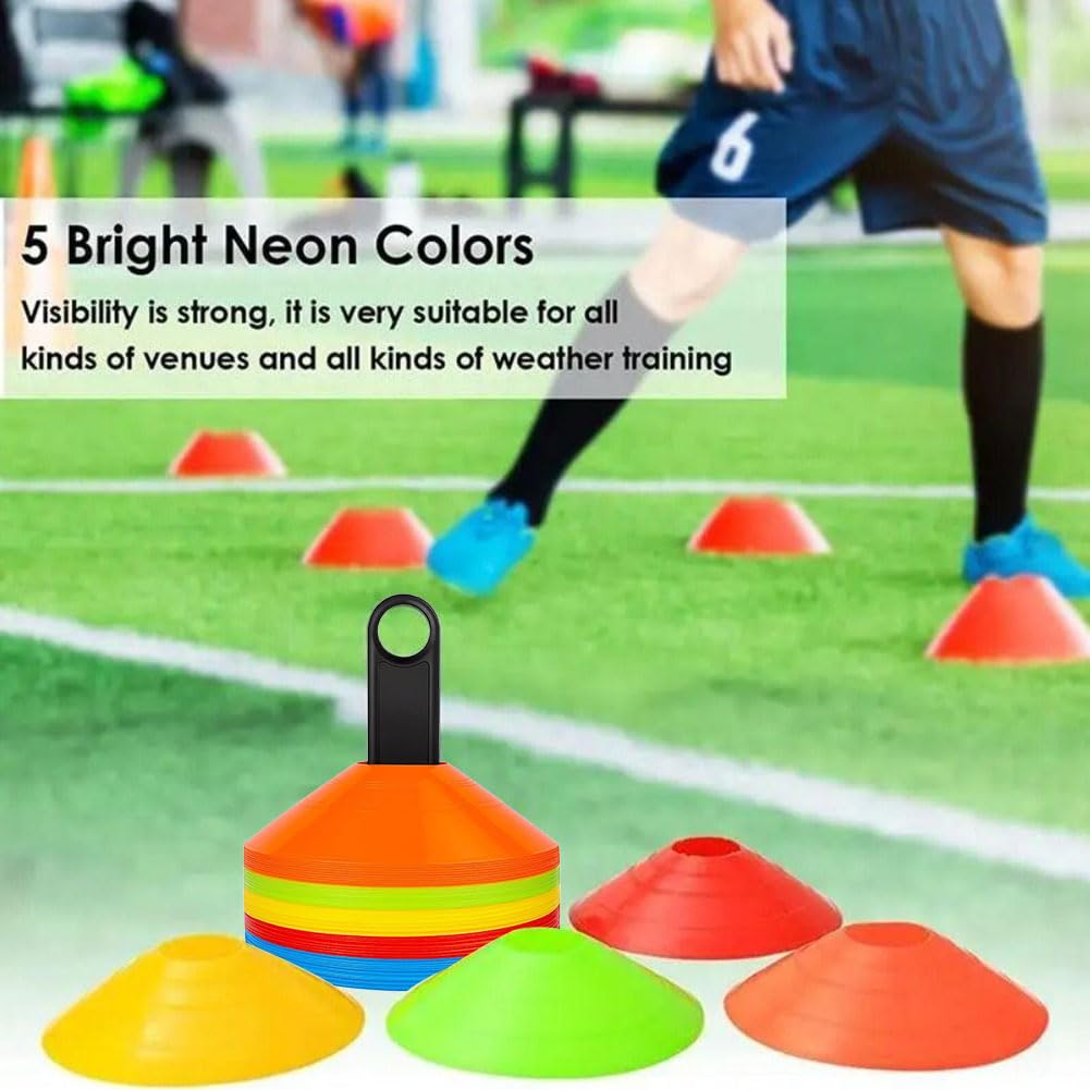 Plots de Marquage pour Football,Plots de Délimitation,Plots Entrainement,Marquage Cônes,Disques d'Entraînement,Cones de Sport pour Délimitation,Plots pour Délimitation Entraînement Football