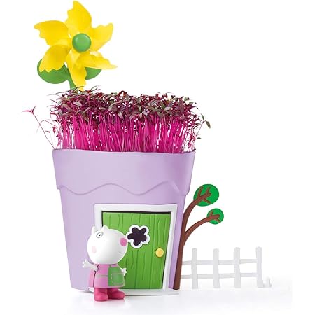 Kit Cultivo Peppa Pig PP103 - Maceta Rebecca Rabbit, Planta Albahaca, Jardín Infantil Educativo