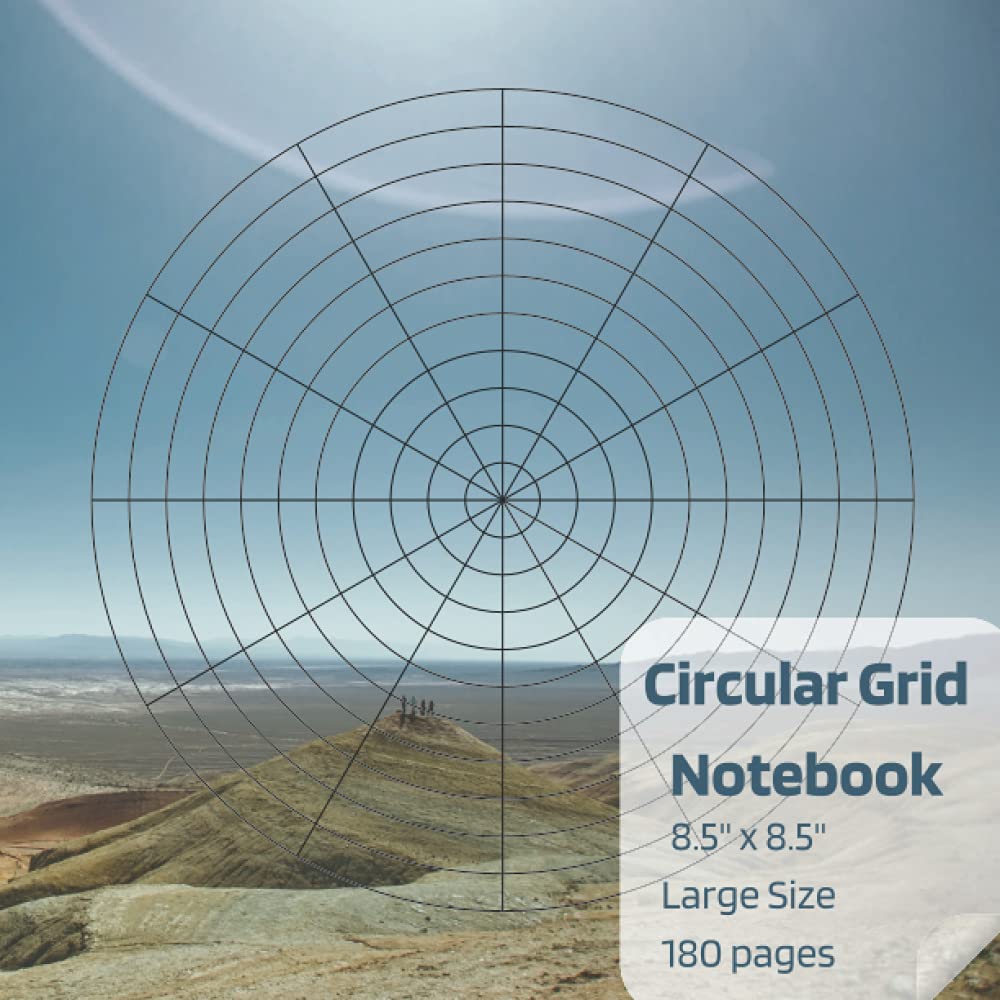 Circular Grid Notebook: 180 pages | 8.5' x 8.5'