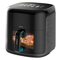 Cecotec Friggitrice ad Aria 8,5L – Air Fryer Cecofry&Grill Smokin’Prime 8500. 2300W, 3in1: Friggitrice, Grill, Piastra. Affumicatore integrato, Temp.40-200°C, Parete Divisoria Mobile, Cottura uniforme