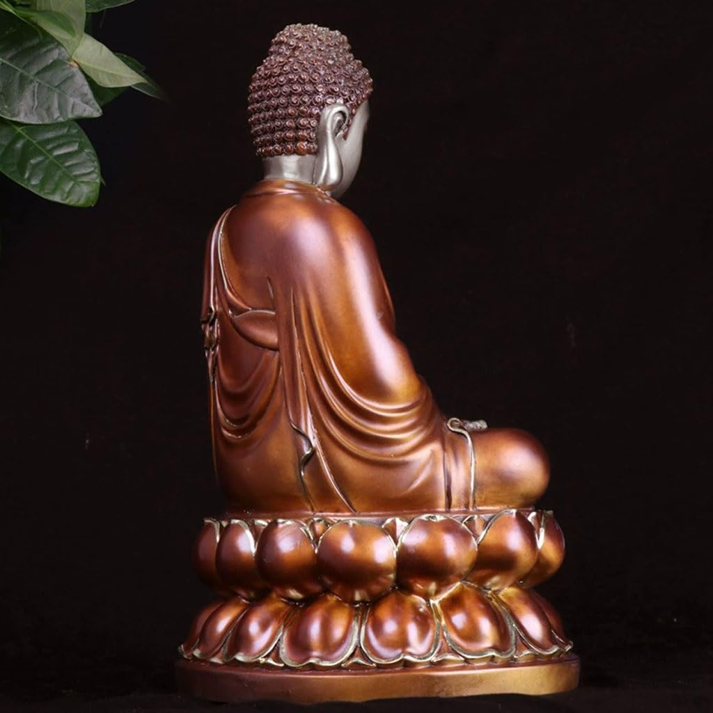 Escultura de Estatua de Buda Adornos De Estatua Buda Metal For El Hogar, Sala Estar, Manualidades Oficina, Vestíbulo, Estudio, Zen