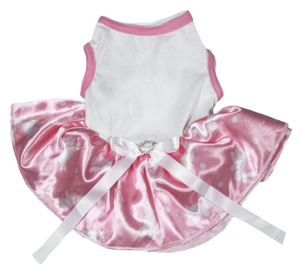 Chemise lapin blanc coton vêtement animal Pâques tutu rose à pois