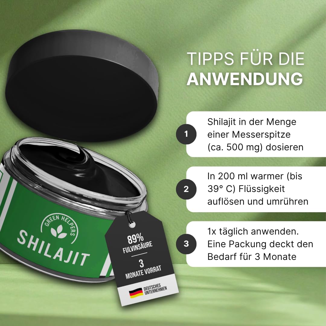 Shilajit Premium 100% puro | 89% acido fulvico | 85+ minerali | Resina pura Himalaya Mumijo Shilajit | Vegano