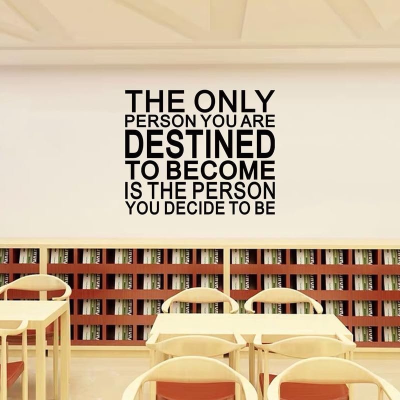 Inspirational Quotes Wall Decals for Office: Classroom Motivational Positive Vinyl Art Wall Stickers for School Gym Bedroom
