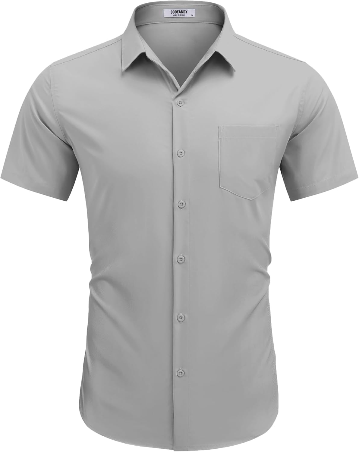 COOFANDY Men's Short Sleeve Casual Button Down Shirt Business Untucked Dress Shirts with Pocket - Image 4