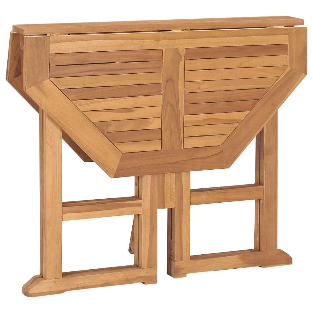 Set di mobili da esterno per esterni, 5 pezzi pieghevoli per esterni in legno di teak massiccio