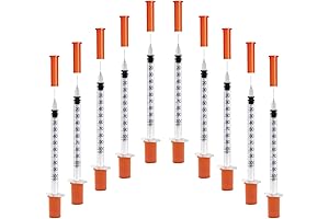 Syringes with Needle 1ml - U-100 1CC 29G 1/2Inch(13mm) Insulin Injection Syringe