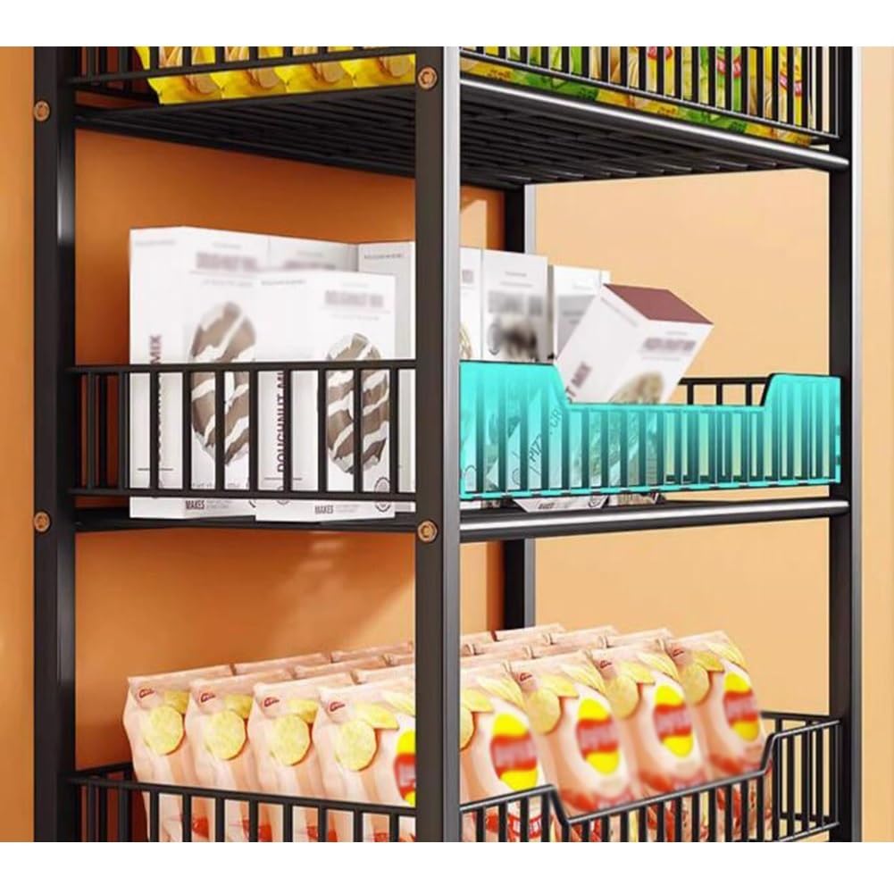Scaffali Sto a 4/5 ripiani, espositore bianco per la casa, facile da montare, perfetto per articoli domestici e riordinare (60 x 27 x 165 cm)