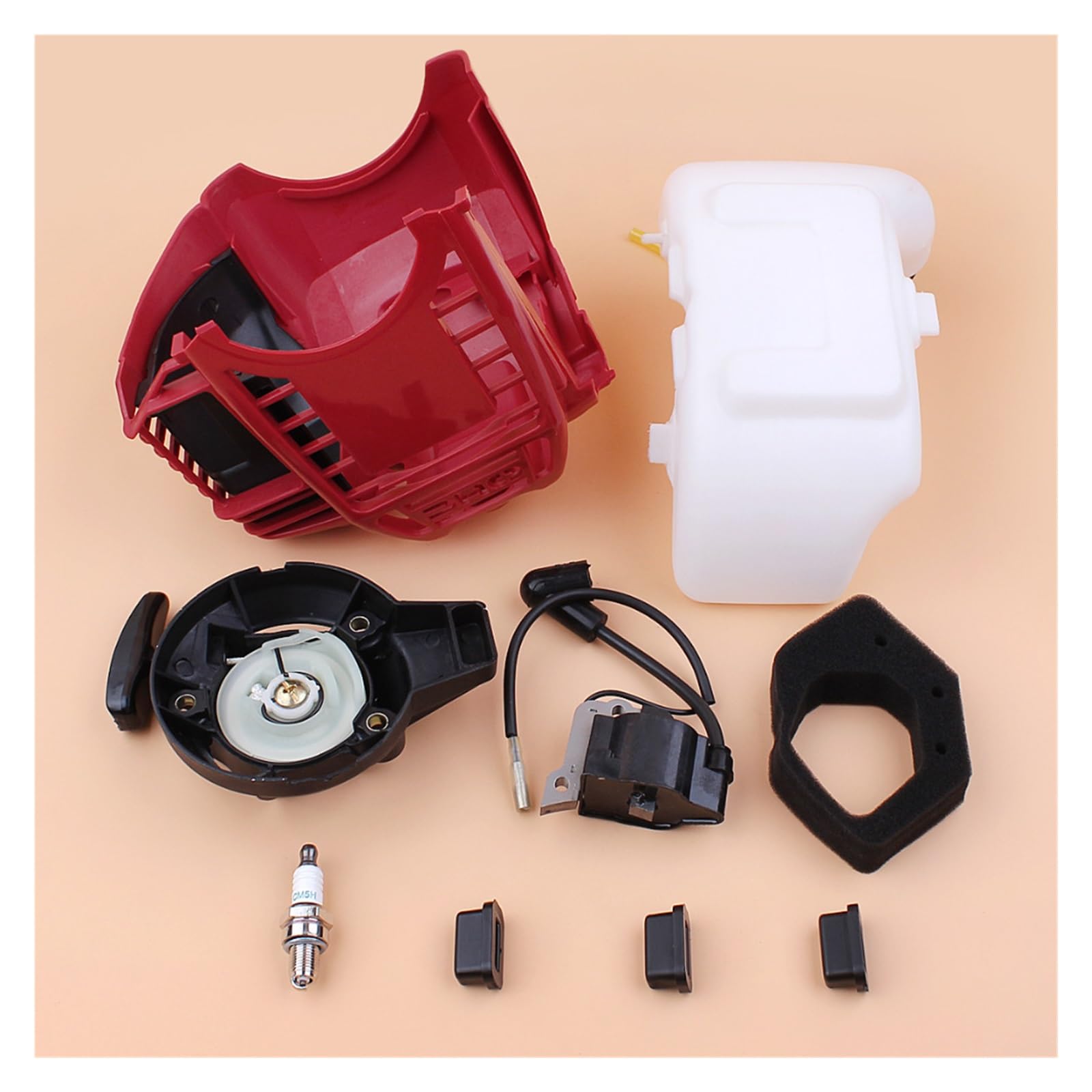 Juego de tanque de combustible de bobina de encendido de arranque de cubierta de cilindro for cortacésped desbrozadora de Motor de gasolina GX25 GX 25 25cc