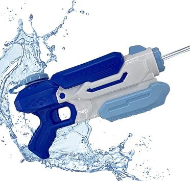1200ml Water Blaster Gun for Kids - High-Pressure Pump Action Water Soaker with 35ft Shooting Range - Squirt Gun for Garden Play, Beach and Pool Parties - Outdoor Summer Toy for Kids Ages 3+