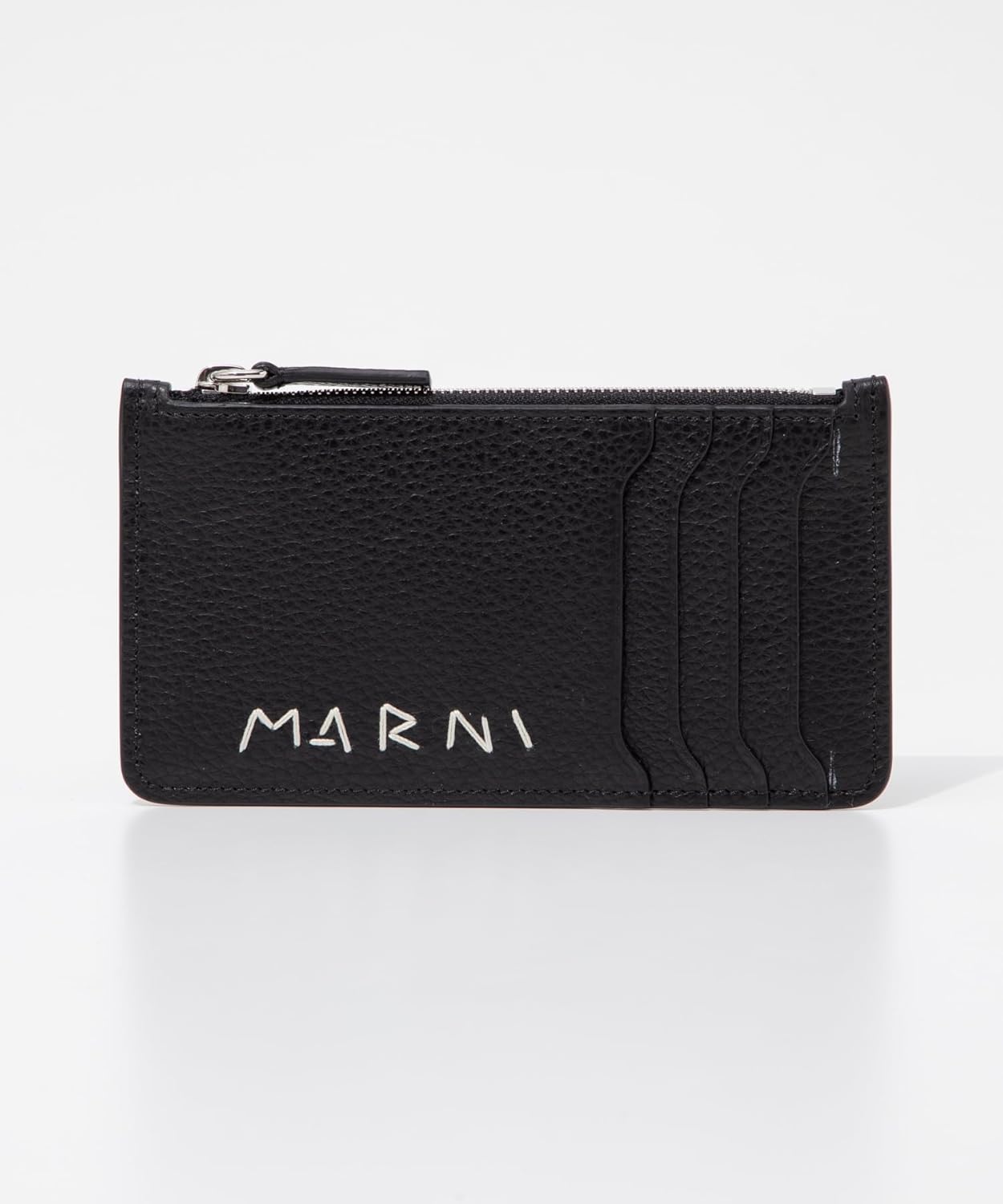 Marni PFMI0103U1 P6533 Zip Card Case, Men's Black/Black