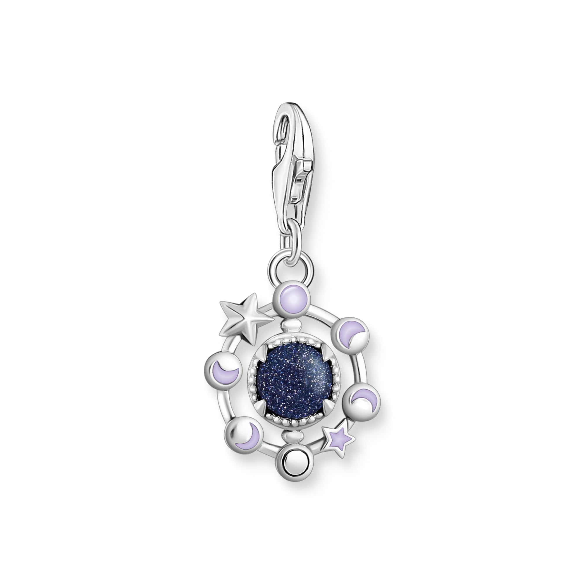 Thomas Sabo Damen Charm-Anhänger Stern & Mond Charm Club 925 Sterling Silber 1794-051-14