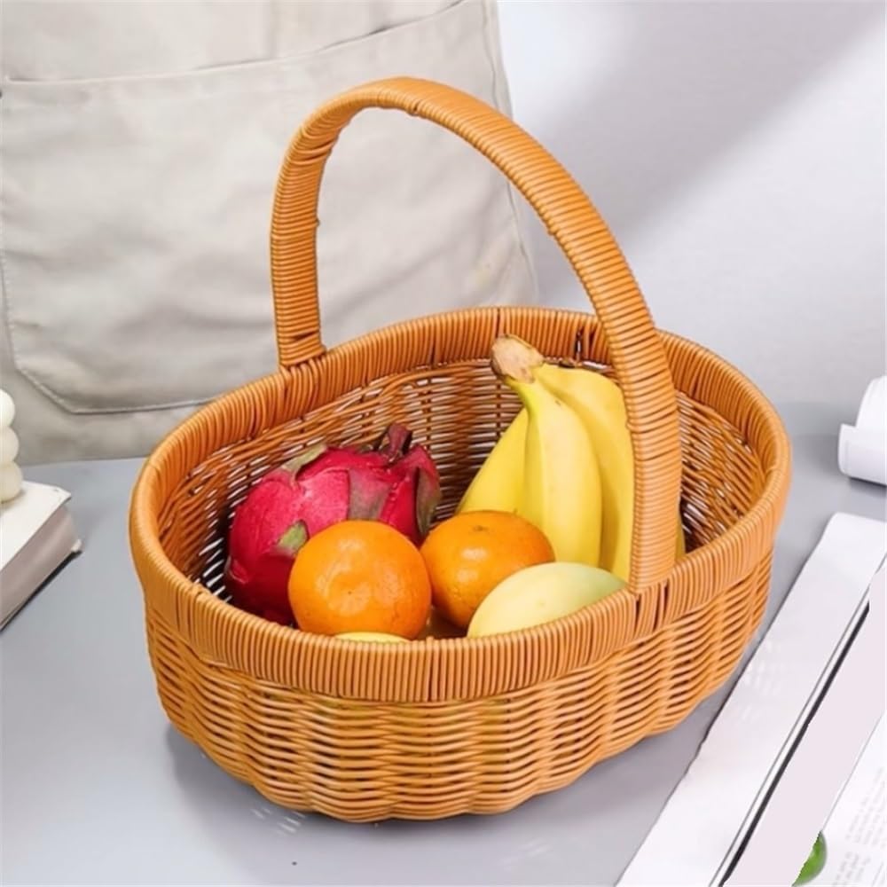 Cestino della frutta Cestini portaoggetti intrecciati for snack, verdura, frutta, raccolta di Tavola