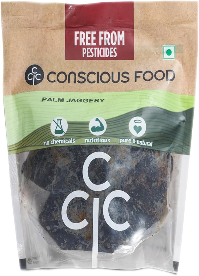 Conscious Food Palm Jaggery, 500 gm | Pure & Natural Sweetener | Boosts Digestive System | Sugar Alternative | Karupatti/Thati Bellam/Pana Vellam