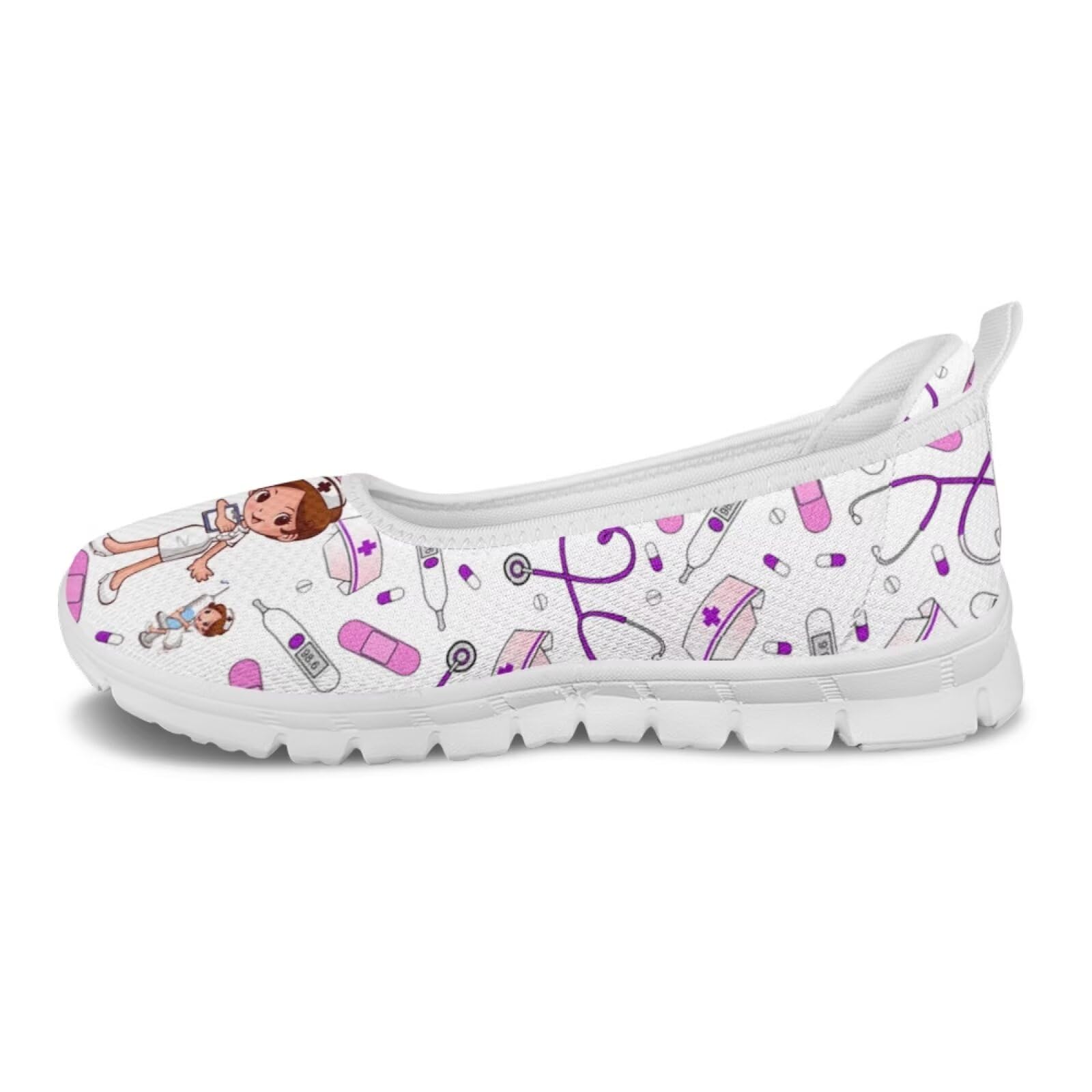 chaqlin Zapatos para caminar para mujer, bonitos zapatos planos para correr, enfermera, trabajo, fitness, tenis