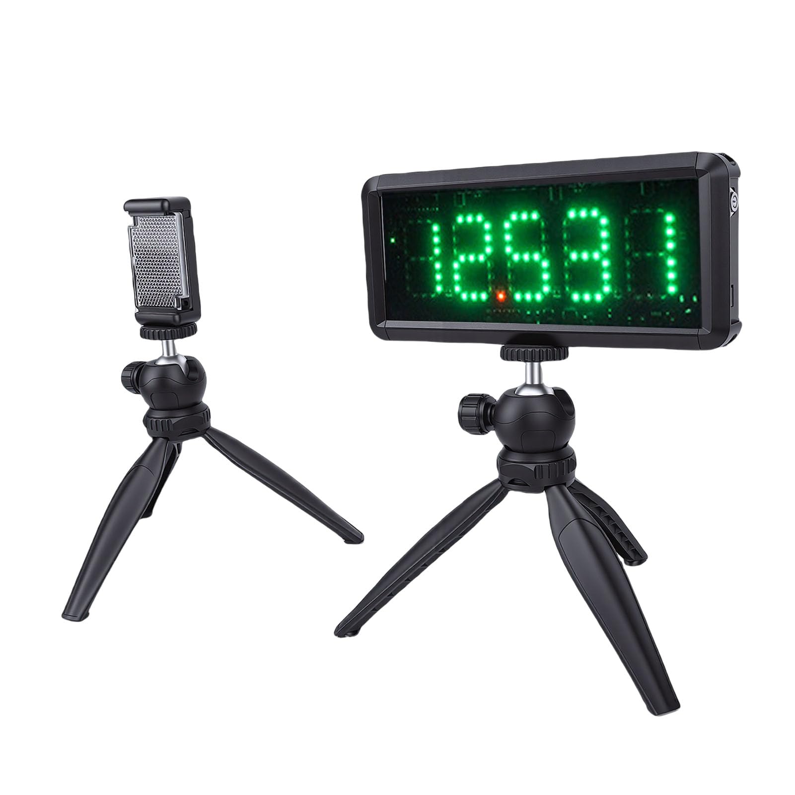 banapoy Minuterie de Sprint Mise à Niveau 2026 pour Piste, Horloge de Course sans Fil Portable et Précise avec écran LED Vert à 5 Chiffres, Chronomètre pour Entraînement de Vitesse, Course de Moto,