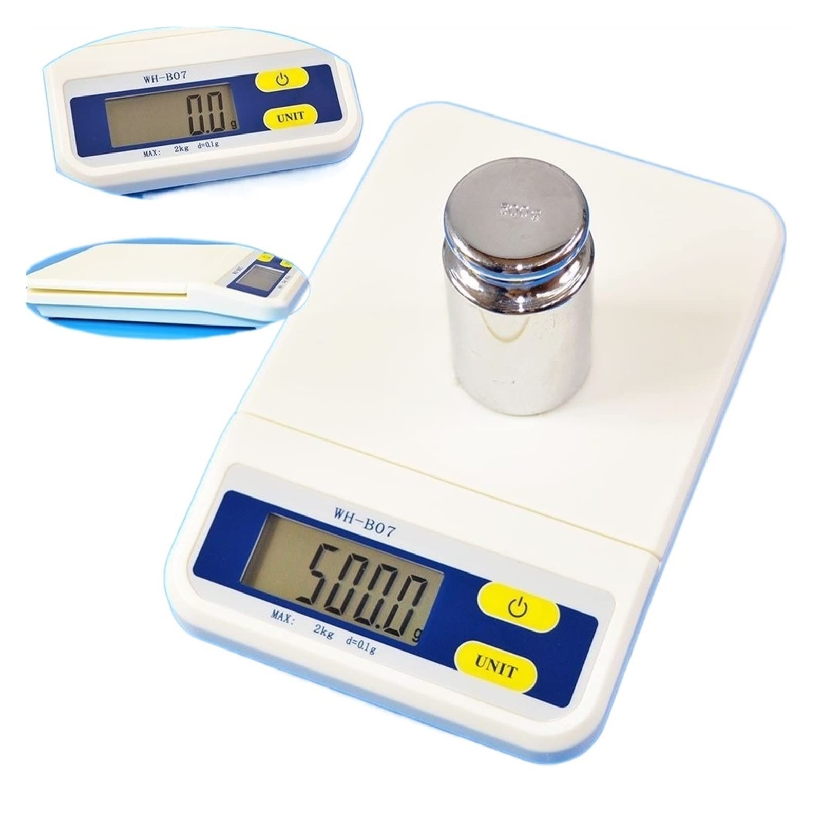 Báscula de Cocina Báscula de Cocina, Pantalla LCD Digital, báscula electrónica de Gramos para Alimentos de 3 kg/0,5 g, 2 kg/0,1 g, Accesorios de Cocina (Color: 3 kg) (2 k