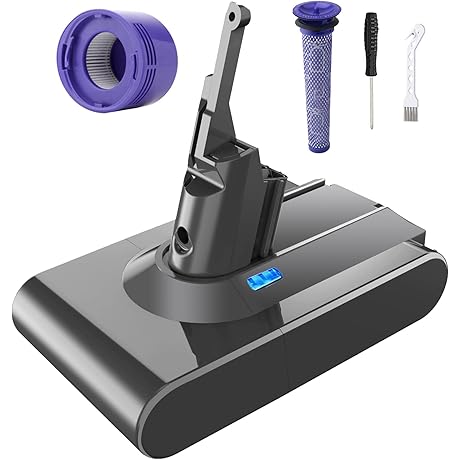 TURPOW 21.6V 6.0Ah Replacement for Dyson V8 Battery