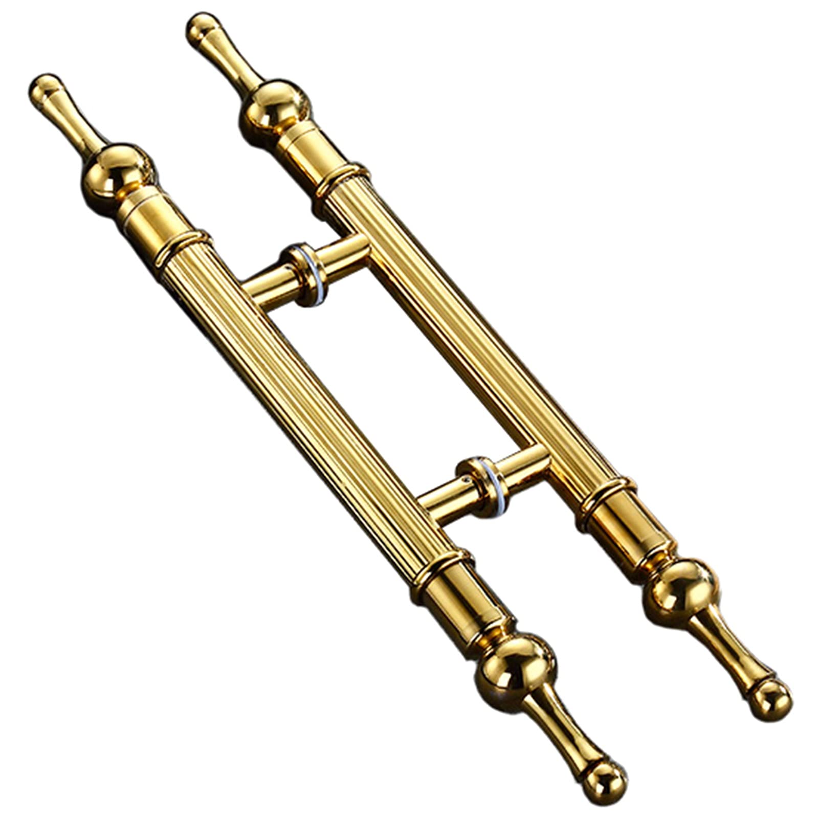 CWCQGH Door Pull European Style Door Handle Bar,Stainless Steel Retro Sliding Barn Door Push Pull,Double Sided H Shape Door Handle,66cm/86cm/126cm/156cm,Gold-86cm/34inch