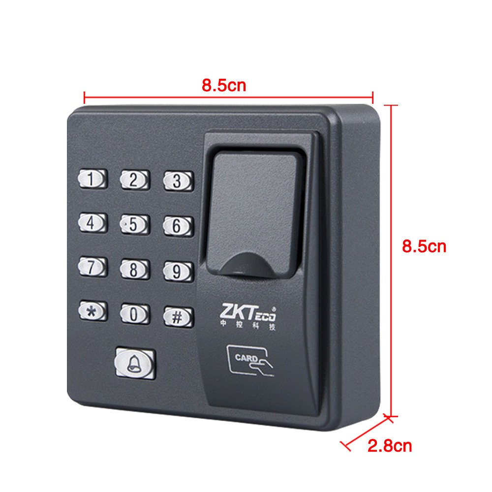 Digital Eléctrico Dedo Escáner Código Lector RFID Sistema de Control de Acceso de Huellas Digitales Biométrico Sistema de Reconocimiento X6 + 10pcs Keyfobs