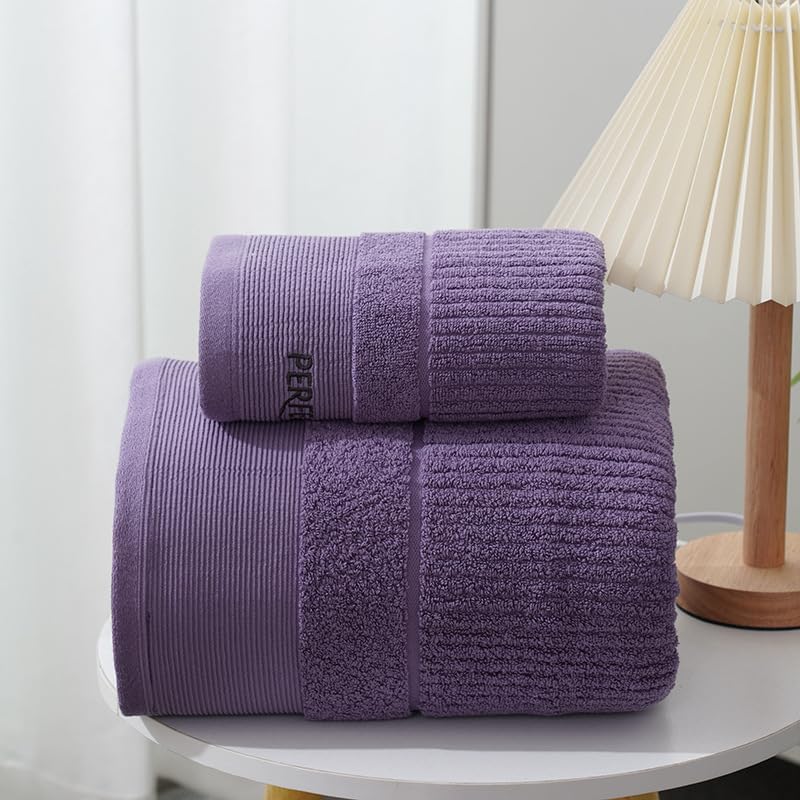 Thickened Pure Cotton Bath Towel with Embroidered Gift, Large Towel Cover, Hotel Absorbent Pure Cotton Bath Towel (White, 80 * 160cm)