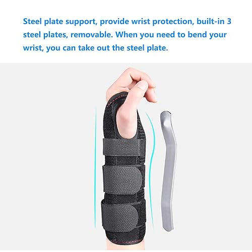 Miniatura 5 de Muñequera, férula de túnel carpiano con tira de soporte de metal para aliviar la artritis, tenosinovitis, dolor de muñeca, esguince deportivo 1