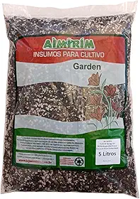 5 Litros Substrato Misto: Turfa, Perlita E Casca de arroz carbonizada