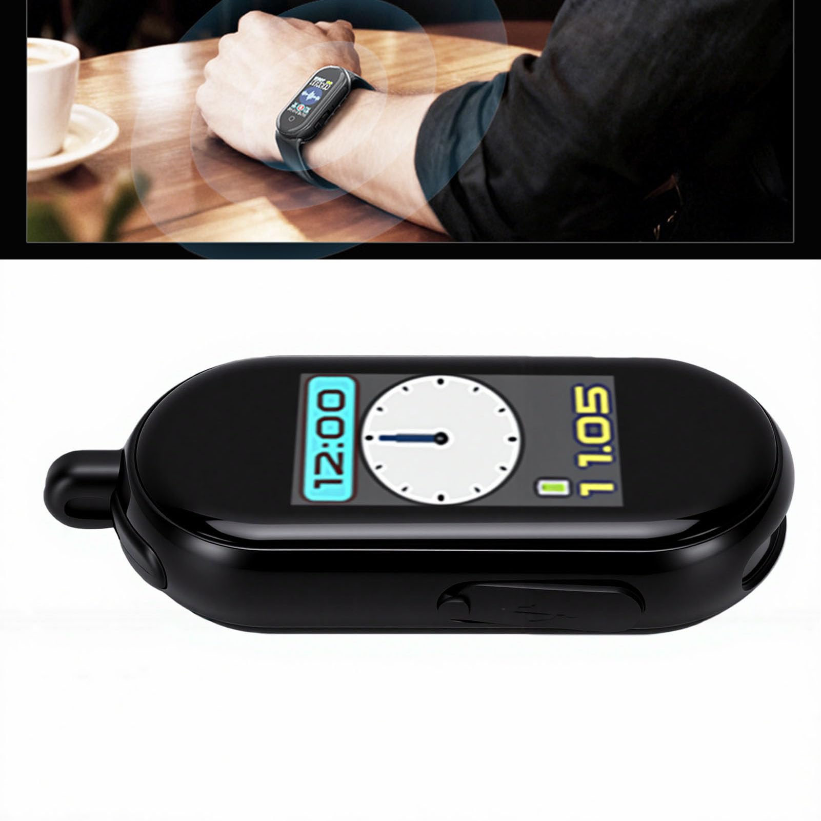 GOWENIC Registratore Vocale Digitale, Dispositivo di Registrazione Ad Attivazione Vocale con Riduzione del Rumore AI Portatile da 64 GB con Clip Posteriore per Cordino da Polso per