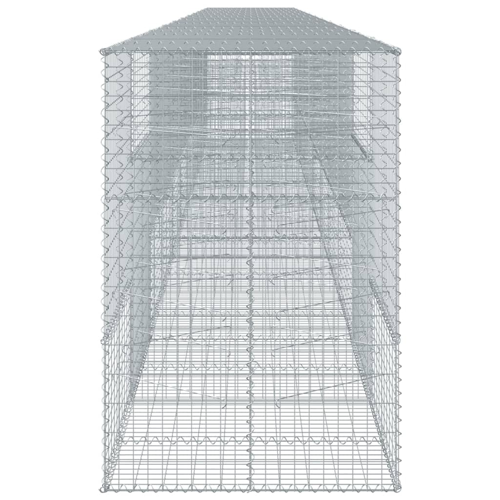 Gavión 1100 x 100 x 150 cm cesta de piedra de hierro galvanizado | Cesta de hierro galvanizado resistente para jardinería creativa y una protección de privacidad estable en exteriores.
