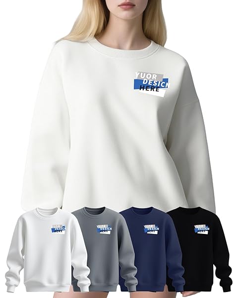 Custom Sweatshirt for Women Men ,Custom Crewneck Sweatshirt Embroidered/Printed, Personalized Sweatshirts with Your Logo