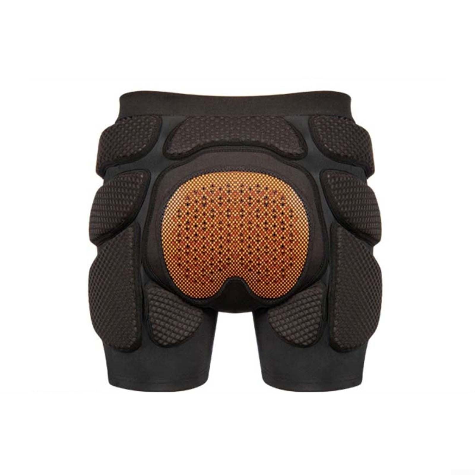 Zoegneer Short de ski adulte avec rembourrage en EVA épais pour snowboard et patinage respirant anti-chute Sous-vêtement pour homme et femme Noir
