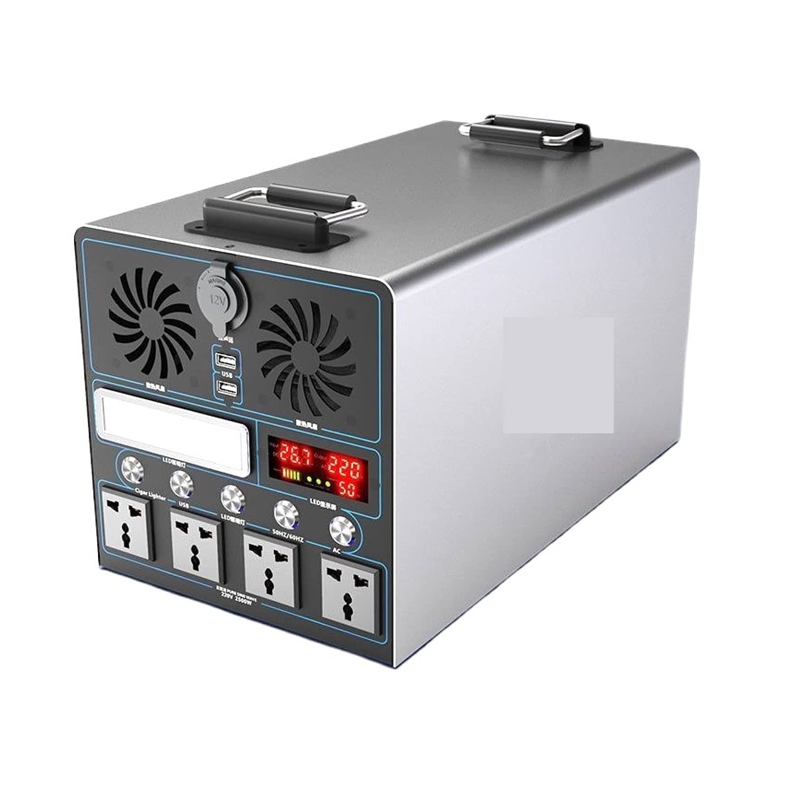 2500W Stacja zasilania generatora słonecznego 3100Wh Przenośne ładowanie awaryjne Dodatkowy akumulator Power Bank do biwakowania na zewnątrz (Kolor: 2500W 2400Wh, Rozmiar: 220V)