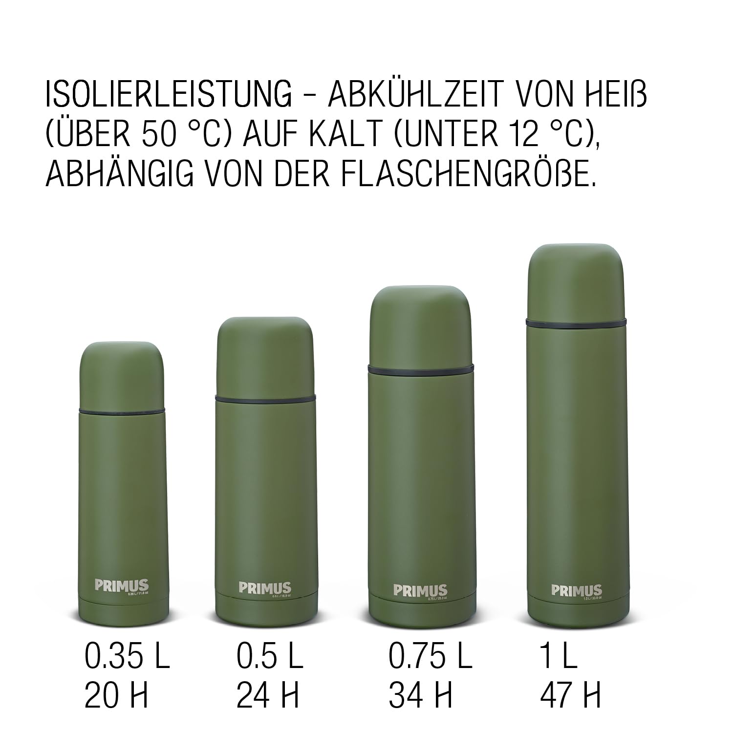 Primus Thermo Isolierflasche - Classic Light Thermosflasche 750ml für Heißgetränke - Spülmaschinenfeste Thermoskanne mit Isoliertem Becher - Geschmacksneutraler Edelstahl - Vakuumflasche