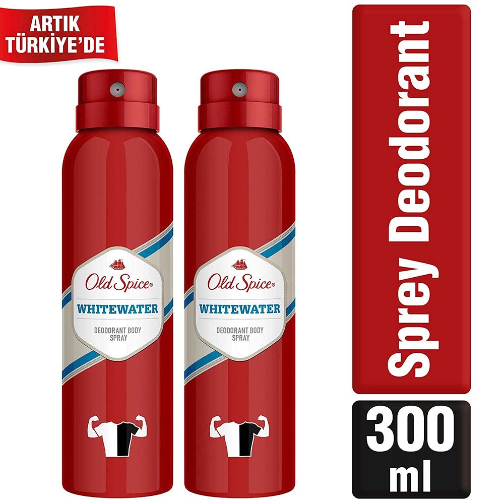 Old Spice Sprey Deodorant 150 ml Whitewaterx2