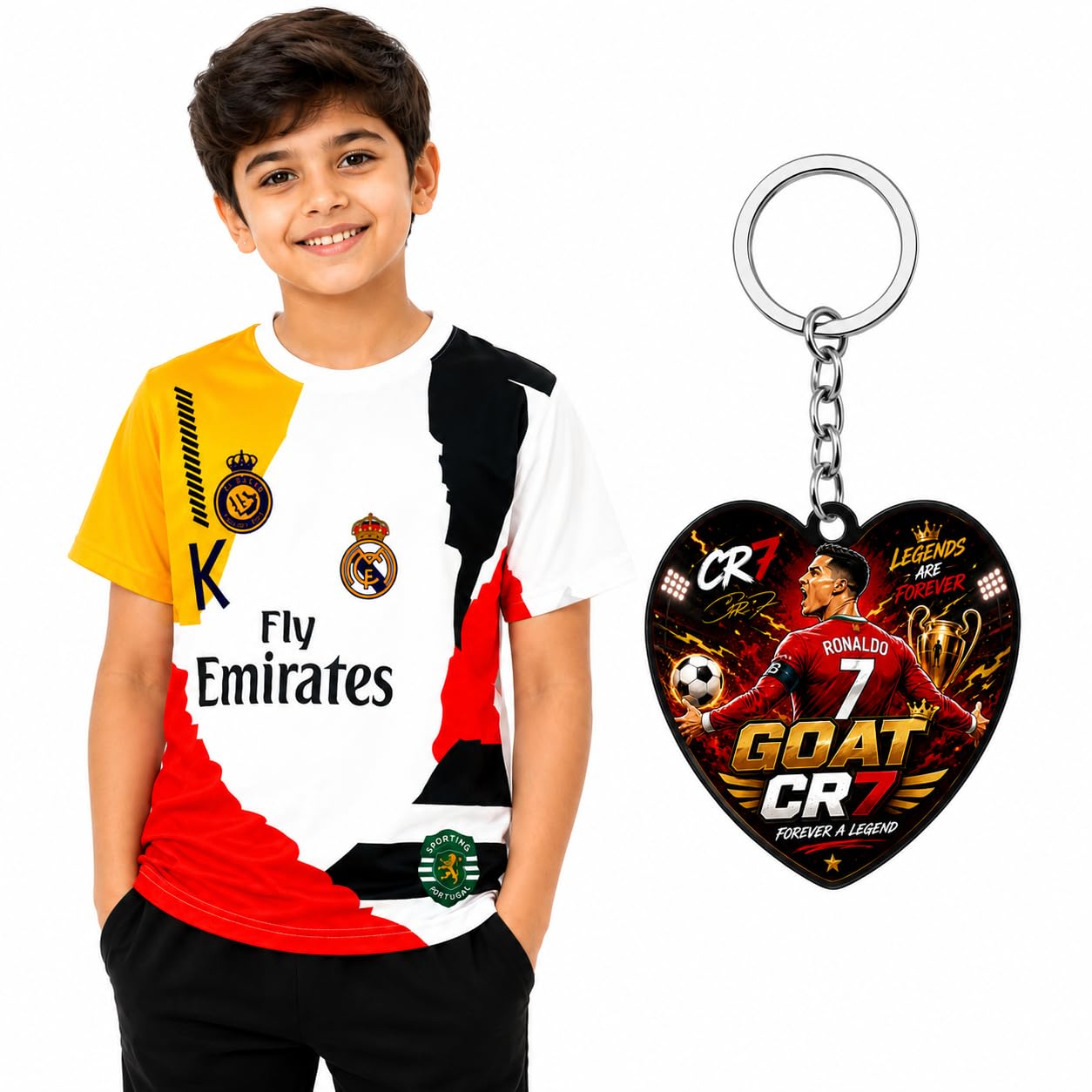 Keychain with All Club Ronaldo 7 Football Training Jersey - Premium Sports Wear #514-image-27
