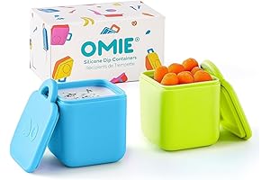 Premium OmieBox (2 pack) Leakproof Dips, Dressing & Condiment Containers with Lids...