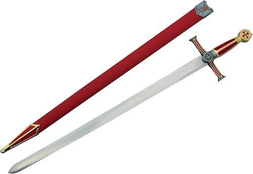 Miniatura 2 de Espada de cruzada medieval de 33 pulgadas (83.8 cm) con vaina, elige tu estilo