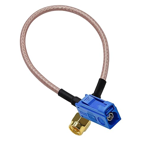 Miniatura 6 de TUOLNK Cable coaxial RG316 SMA a Fakra C, 6 pulgadas (5.9 in) SMA macho a Fakra C hembra Cable de puente de coleta, cable de extensión de antena SMA