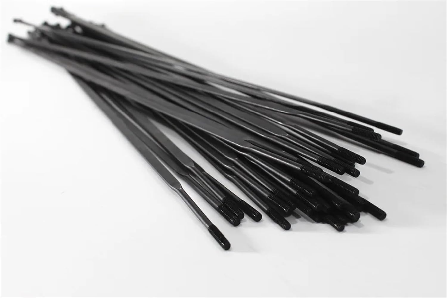 12Pcs Stainless Steel Bicycles Spokes, Pillar 1432, Black Spoke, Wheel Spoke Bike Parts Cycling Bike Spoke