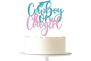 Cowboy or Cowgirl Gender Reveal Cake Topper