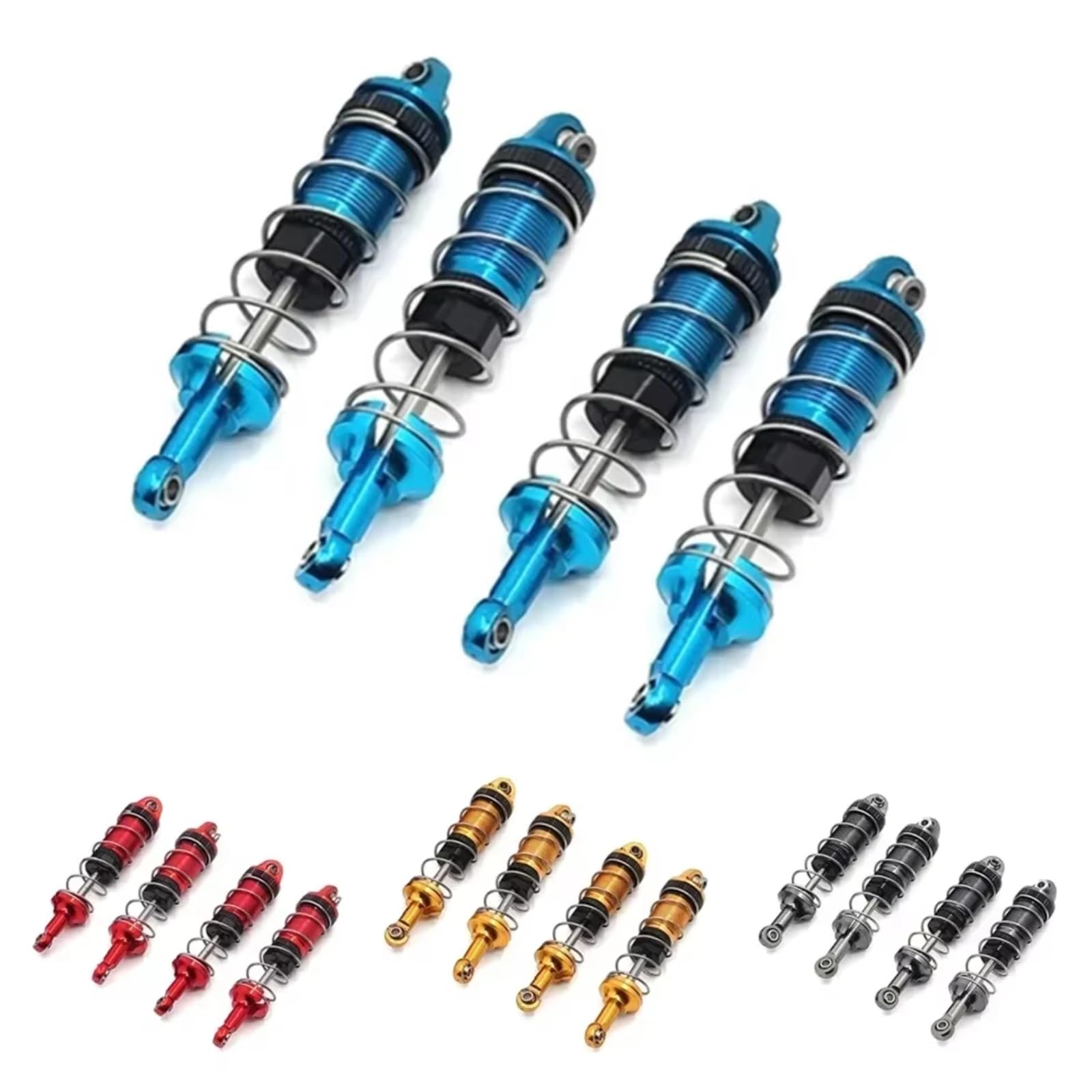 para SCY 16101 16102 16103 1/16 Amortiguador Metálico RC Repuestos Mejoras Coche Amortiguador Ajustable RC
