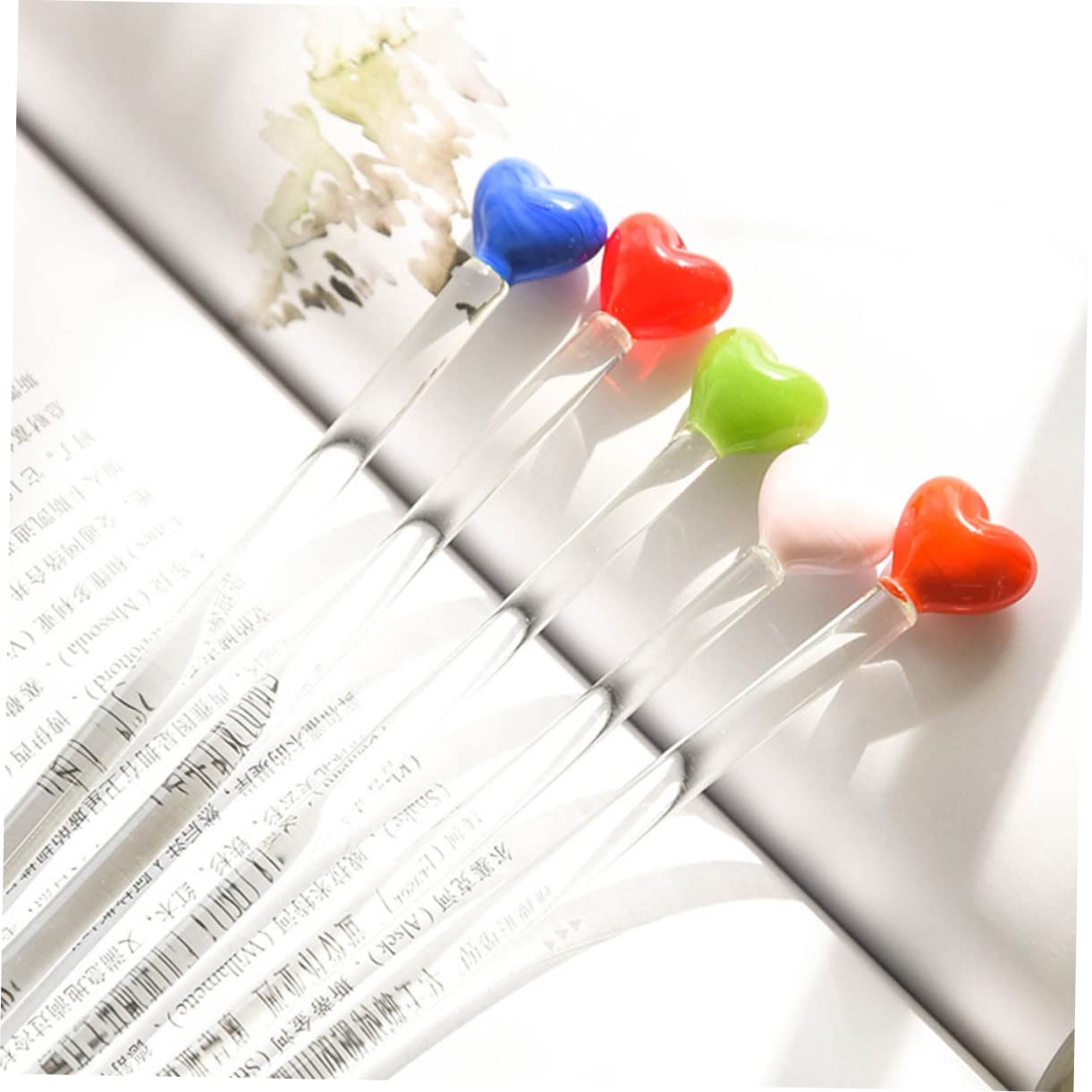 DECHOUS 4pcs Juice Blender Stirrers Sticks Cocktails Ready to Drink Accessories Stirring Green Drink Stir Reusable Coffee Mixers Cocktail Skewers Drinks Glass re-usable