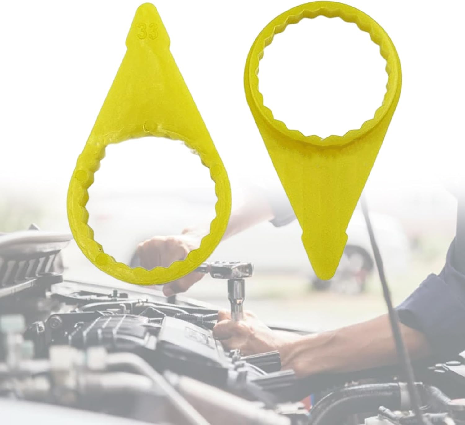 200 Pezzi Checkpoint Indicatori di Dado Allentato per Ruote per Dadi da 19mm, 32mm, 33mm, 41mm Indicatore di Controllo Ruote ad Alta Visibilità Giallo (32 mm)