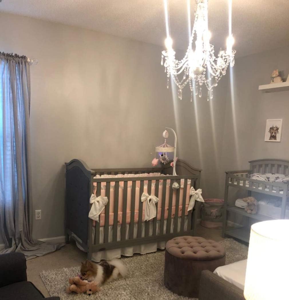 50% оƒƒ Dіѕсоunt The Original Gypsy Color 6 Light Crystal White Hardwire Flush Mount Chandelier H26”xW22”, White Metal Frame with Clear Glass Stem and Clear Acrylic Crystals & Beads That Sparkle Just Like Glass Frее Shірріng 🛒 The Original Gypsy Color 6 Light Crystal White Hardwire Flush Mount Chandelier H26”xW22”, White Metal Frame with Clear Glass Stem and Clear Acrylic Crystals & Beads That Sparkle Just Like Glass